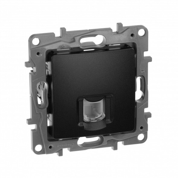 Телефонная розетка RJ11 Legrand Etika антрацит 672640