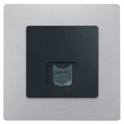 Телефонная розетка RJ11 Legrand Etika антрацит 672640