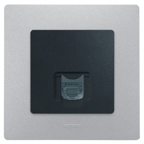 Телефонная розетка RJ11 Legrand Etika антрацит 672640