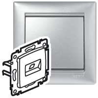 Розетка 1хRJ45 Legrand Valena Алюминий UTP кат.6 770242