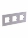 Рамка ABB Zenit Жемчужное стекло 3 поста 2CLA227300N3501 N2273 CP