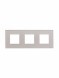 Рамка ABB Zenit Жемчужное стекло 3 поста 2CLA227300N3501 N2273 CP