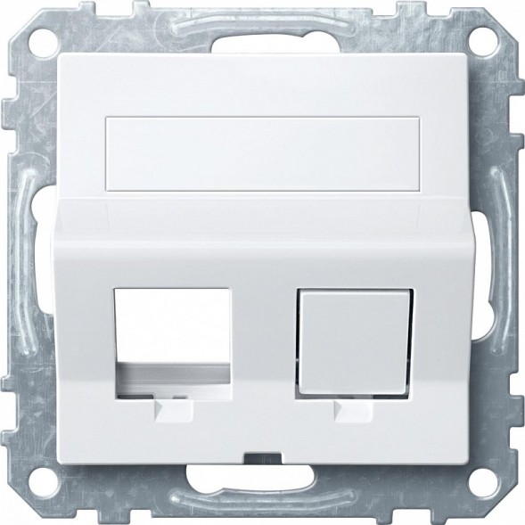 Наклонная плата Merten M-серия активный белый для keystone RJ45 MTN4568-0325