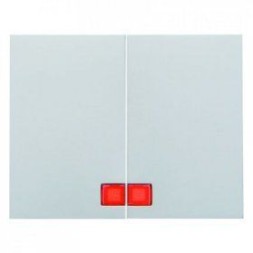 Клавиши Berker K.5 стальной лак с красной линзой 14377004