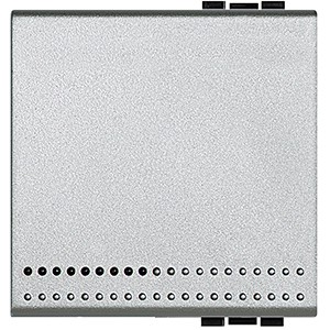 Подсвечиваемая клавиша для выключателей Bticino Living Light Алюминий переключателей, 2 модуля NT4911/2