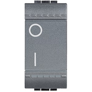 Выключатель Bticino LivingLight Антрацит 2-х полюсный, 16AX L4002N