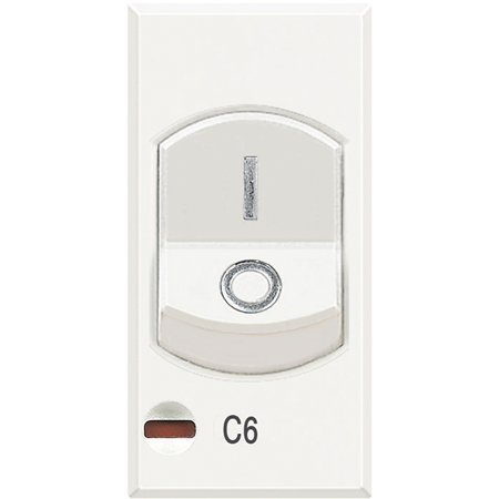 Выключатель Bticino Axolute белый автоматический термомагнитный 6А HD4301A6