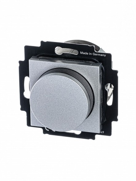 Светорегулятор ABB Levit серебро / дымчатый чёрный поворотно-нажимной 60-600 Вт R 2CHH942247A6070 3294H-A02247 70W