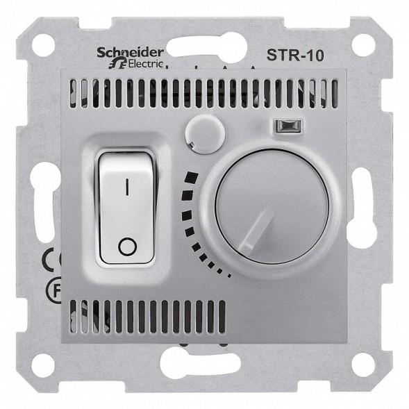 Термостат Schneider Electric Sedna алюминий комнатный SDN6000160