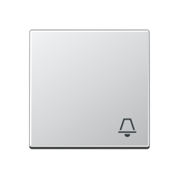 Клавиша Jung A серия Алюминий 1-я с символом &quot;ЗВОНОК&quot; A590KAL