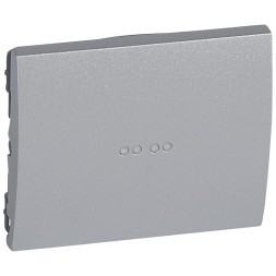 Лицевая панель Legrand Galea Life алюминий для выключателя одноклавишного с подсветкой 771334