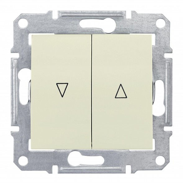 Выключатель для жалюзи Schneider Electric Sedna бежевый электрический блок SDN1300147