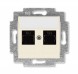 Розетка телефонная ABB Levit слоновая кость двойная 2хRJ45 категория 5e 2CHH295118A6017 5014H-A51018 17W