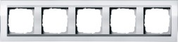Рамка Gira Event Clear Белый / Алюминий 5 постов 0215726