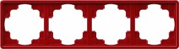 Рамка Gira S-color Красный 4 поста 021443