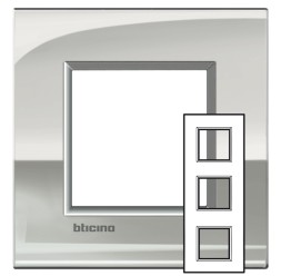 Рамка Bticino LivingLight Air Палладий 2+2+2 модуля LNE4802M3PL