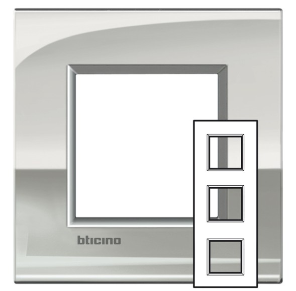 Рамка Bticino LivingLight Air Палладий 2+2+2 модуля LNE4802M3PL