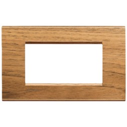Рамка Bticino LivingLight Квадрат Европейский орех 4 модуля LNA4804LNC