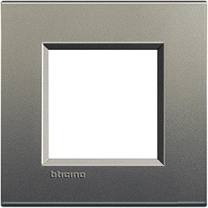Рамка Bticino LivingLight Квадрат Серый шелк двухмодульная LNA4802AE