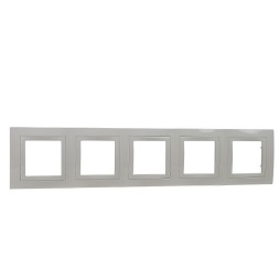 Рамка Schneider Electric Unica бежевый с декоративным элементом 5 постов MGU2.010.25