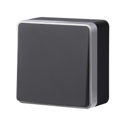 Выключатель одноклавишный Gallant черный с серебром W5010034 W5010034