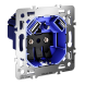Механизм розетки с заземлением и защитными шторками 16А, с USB A+C, S70