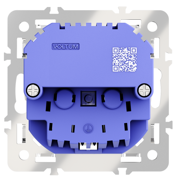 Механизм розетки с заземлением и защитными шторками 16А, с USB A+C, S70