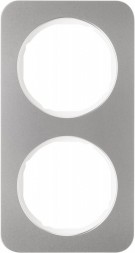 Рамка Berker R.1 Полярная белизна нержавеющая сталь 2 поста 10122114