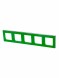 Рамка ABB Levit Зелёный / Дымчатый чёрный 5 постов 2CHH015050A6067 3901H-A05050 67W