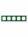 Рамка ABB Levit Зелёный / Дымчатый чёрный 5 постов 2CHH015050A6067 3901H-A05050 67W