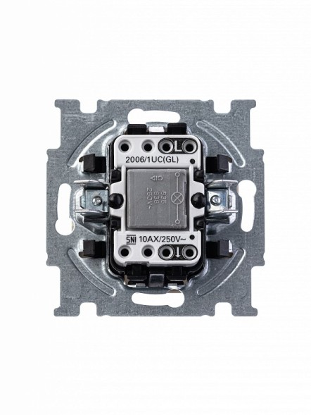 Механизм переключателя ABB Basic 55 слоновая кость одноклавишный 1-полюсного выключателя с клавишей с линзой подсветки с неоновой лампой 2CKA001012A2156 2006/1 UCGL-92-507