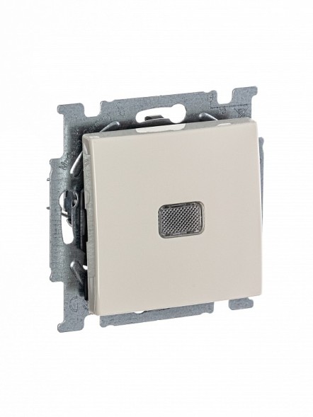 Механизм переключателя ABB Basic 55 слоновая кость одноклавишный 1-полюсного выключателя с клавишей с линзой подсветки с неоновой лампой 2CKA001012A2156 2006/1 UCGL-92-507