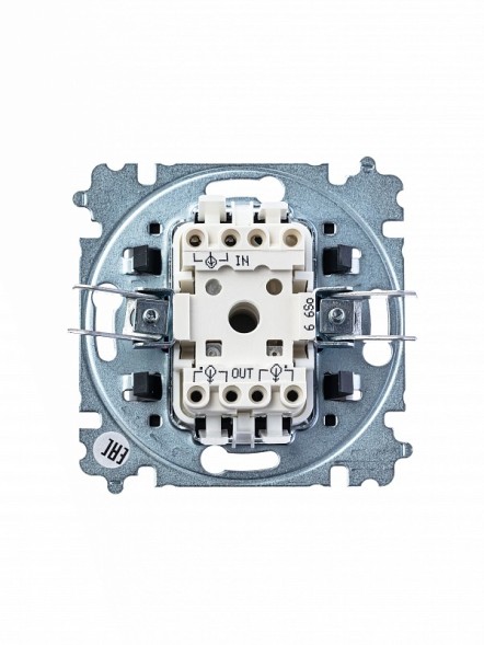 Переключатель ABB Levit серый / белый одноклавишный 2CHH590645A6016 3559H-A06445 16W