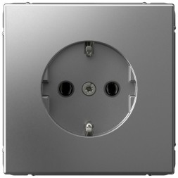 Розетка электрическая (Сталь) Schneider Electric Systeme Art Gallery GAL000943