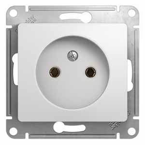 Розетка без заземления, 16А, механизм Schneider Electric Glossa Белый GSL000141