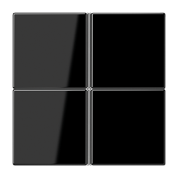 Набор накладок Jung FD Design Чёрный 4 группы LS404TSASW