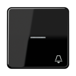 Клавиша Jung CD серия Черная 1-я с/п с символом &quot;ЗВОНОК&quot; CD590KO5KSW