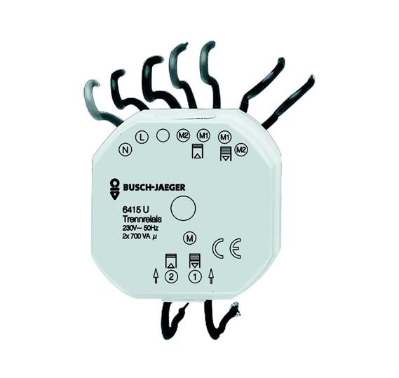 Реле разделительное для механизма управления жалюзи ABB Busch-Jaeger 6411 U 6411 U/S и 6454 U-10x 2CKA006410A0395 6415-500