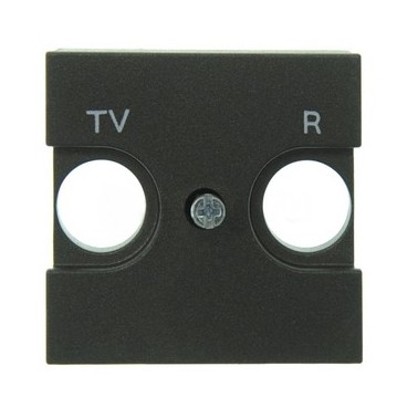 Накладка для TV-R розетки ABB Zenit антрацит 2-модульная 2CLA225080N1801 N2250.8 AN