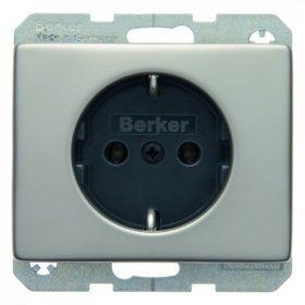 Штепсельная розетка Berker Arsys нержавеющая сталь SCHUKO 47140004