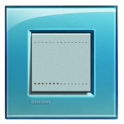 Рамка Bticino LivingLight Квадрат Голубой двухмодульная LNA4802AD