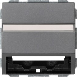 Накладка Gira Антрацит с опорной пластиной для розеток средств связи 087028