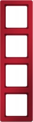 Рамка Berker Q.1 Красный бархат 4 поста вертикальная 10146062