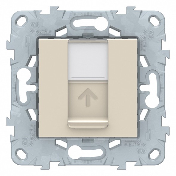 Розетка компьютерная RJ45 Schneider Electric Unica Studio Бежевый 1очная, кат. 5е UTP NU541144