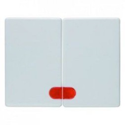 Клавиши Berker Arsys с красной линзой полярная белизна с блеском 14370069