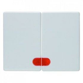 Клавиши Berker Arsys с красной линзой полярная белизна с блеском 14370069