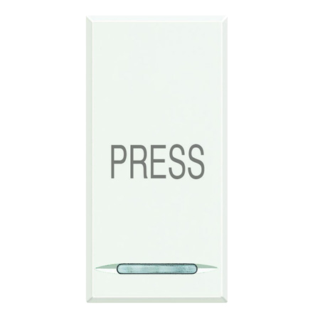 Кнопка Bticino Axolute Белый 1Р (NO) 10 АX 250 В~ с символом «PRESS» HD4055P