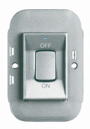 Выключатель Bticino Axolute Алюминий 45А с неоновой рамк HC4019