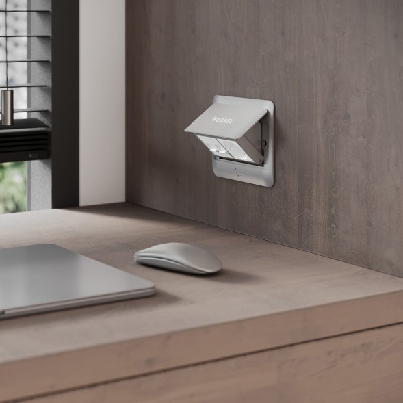 Выдвижной блок (Лючок) на 4 модуля (серебряный) Werkel W8074065