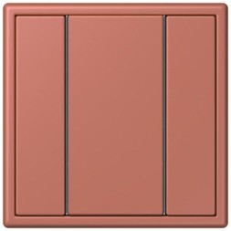Кнопочный модуль КNX Jung Les Couleurs® Le Corbusier terre sienne brique F 50 с одной парой кнопок LC501TSA32121